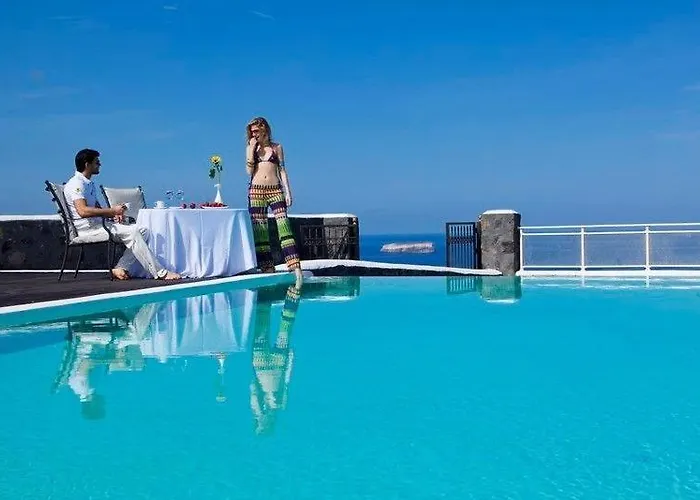 Beautiful Santorini 2 Bedroom Panoramic Caldera Sea Views Villa Megalochori (Santorini)